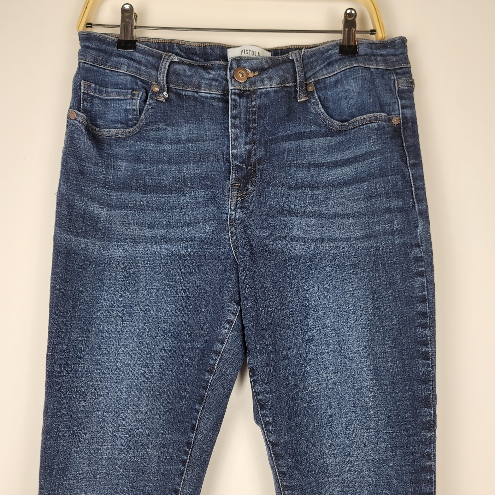 Pistola high waist dark wash skinny jeans size 31 - Picture 3 of 10